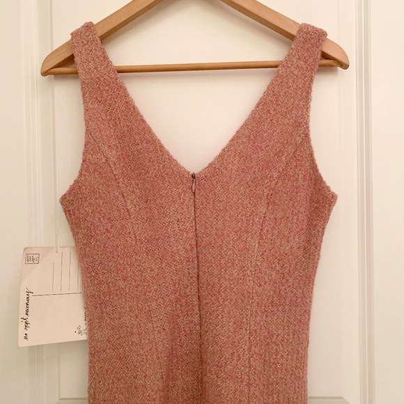 No Appt. Necessary V-Neck Knit Sleeveless Dress Lined Soft Pink Size Medium - Picture 9 of 12